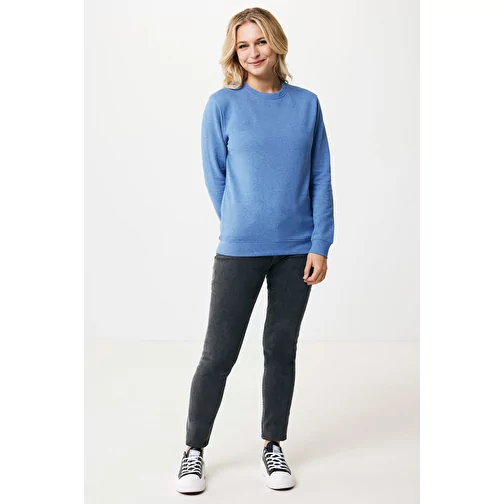 Iqoniq Denali non teint. Sweat à col rond en BW recyclé, heather blue, Image 6