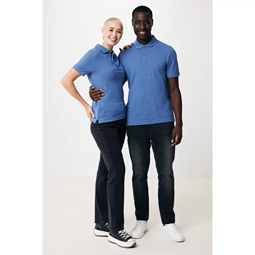 Polo piqué Iqoniq Yosemite en coton recyclé, heather blue, Image 5
