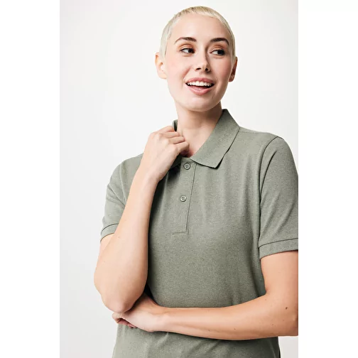 Polo piqué Iqoniq Yosemite en coton recyclé, heather green, Image 12