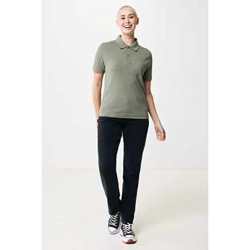 Polo piqué Iqoniq Yosemite en coton recyclé, heather green, Image 4