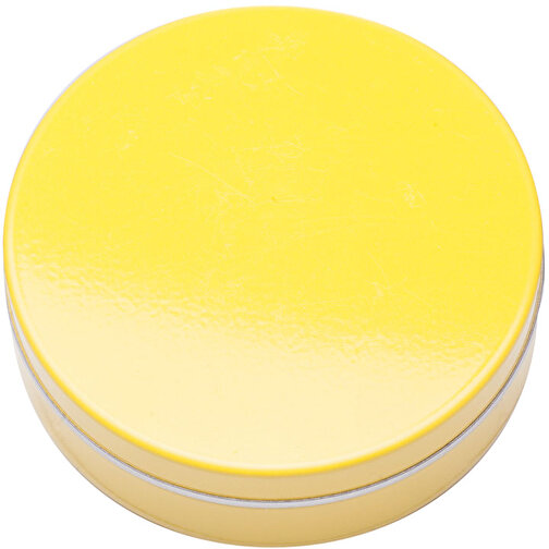 XS-Prägedose , Pulmoll, gelb-glänzend, 5,00cm x 1,60cm (Länge x Breite), Bild 1