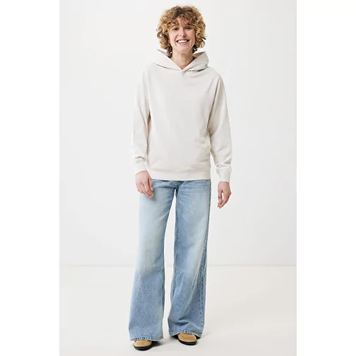 Iqoniq Yengo Hoodie avec poches latérales en rec. coton, ivory white, Image 11