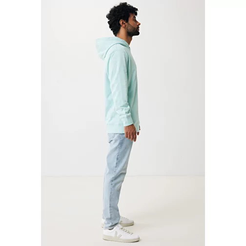 Iqoniq Yengo Hoodie avec poches latérales en rec. coton, crushed mint, Image 15