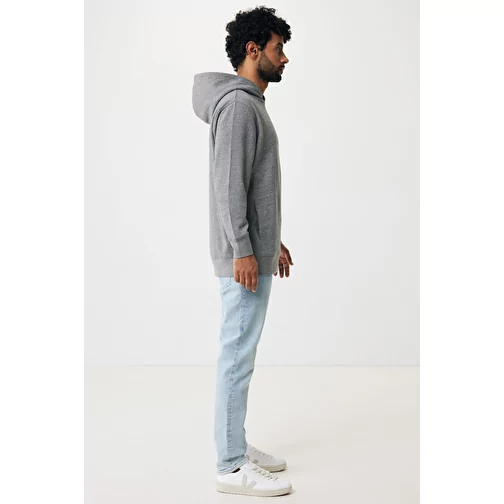 Iqoniq Yengo Hoodie avec poches latérales en rec. coton, light heather anthracite, Image 11