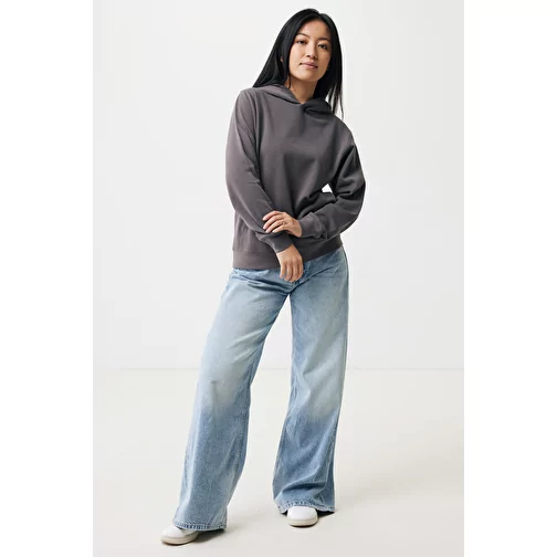 Iqoniq Yengo Hoodie avec poches latérales en rec. coton, anthracite, Image 6