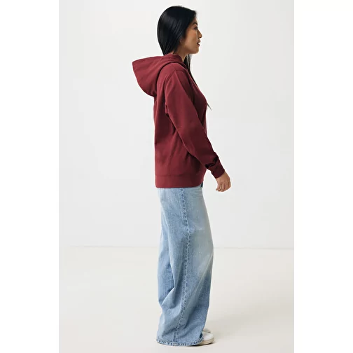 Iqoniq Yengo Hoodie avec poches latérales en rec. coton, bordeaux, Image 8
