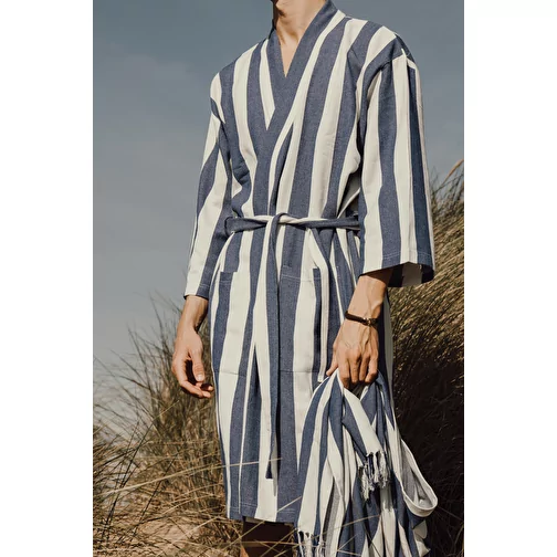 VINGA Ornos GRS Drap de hammam en coton, bleu, Image 4