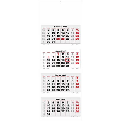 4- Calendrier mensuel 'Alicante' allemand gris, Image 1