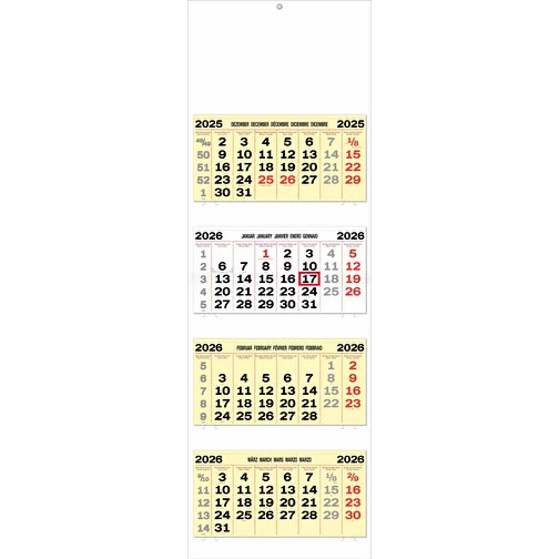 calendrier 4 mois 'Barcelona' 5 langues jaune, Image 1