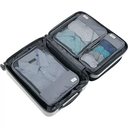 TROIKA Set de sacs de compression de voyage BLUE CYCLE PACKING CUBES, Image 4