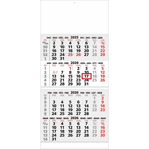 calendrier 4 mois 'Krakau' 8 langues gris, Image 1