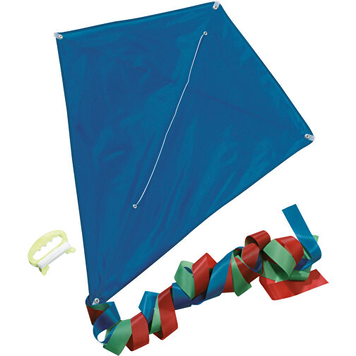 Promotion-Drachen LOOPING , blau, 190T Polyester, 70,00cm x 58,00cm (Länge x Breite), Bild 1