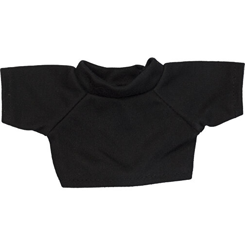 Mini-T-Shirt , schwarz, 100% Polyester, 8,00cm x 0,50cm x 15,00cm (Länge x Höhe x Breite), Bild 1