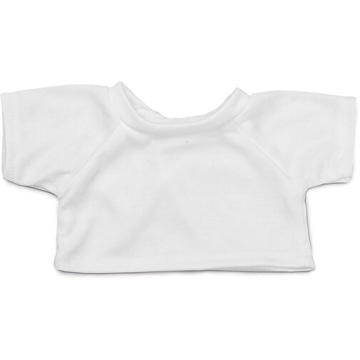 Mini-T-Shirt , weiß, 100% Polyester, 12,00cm x 0,50cm x 22,50cm (Länge x Höhe x Breite), Bild 1