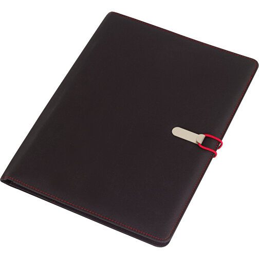 Dokumentenmappe SESSION , rot, schwarz, Polyester / PU, 32,50cm x 1,00cm x 25,00cm (Länge x Höhe x Breite), Bild 1