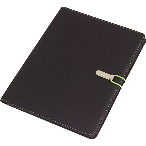 Dokumentenmappe SESSION , grün, schwarz, Polyester / PU, 32,50cm x 1,00cm x 25,00cm (Länge x Höhe x Breite), Bild 1