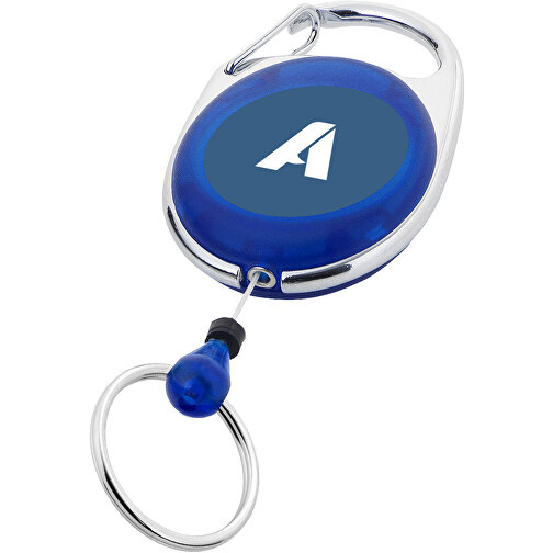 Gerlos Schlüsselkette Mit Rollerclip , blau, ABS Kunststoff, 3,50cm x 6,50cm x 1,00cm (Länge x Höhe x Breite), Bild 2