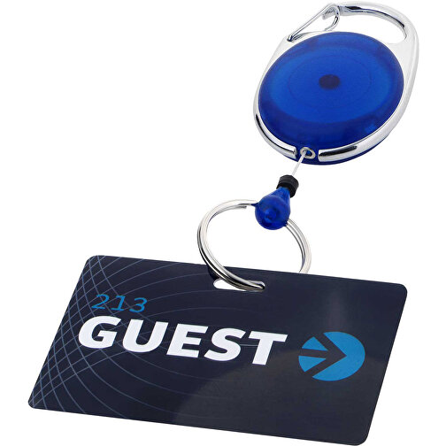 Gerlos Schlüsselkette Mit Rollerclip , blau, ABS Kunststoff, 3,50cm x 6,50cm x 1,00cm (Länge x Höhe x Breite), Bild 3