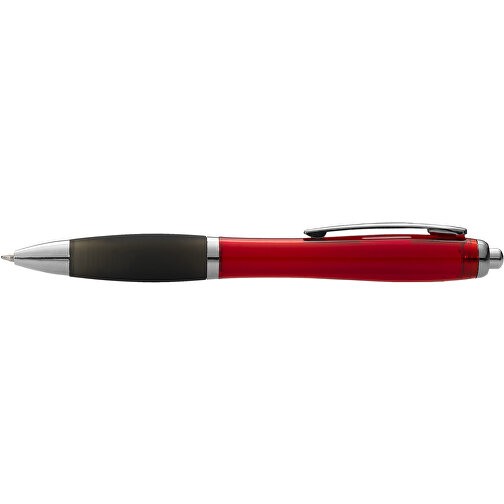 Nash Kugelschreiber Farbig Mit Schwarzem Griff , rot / schwarz, AS Kunststoff, 14,00cm (Länge), Bild 4
