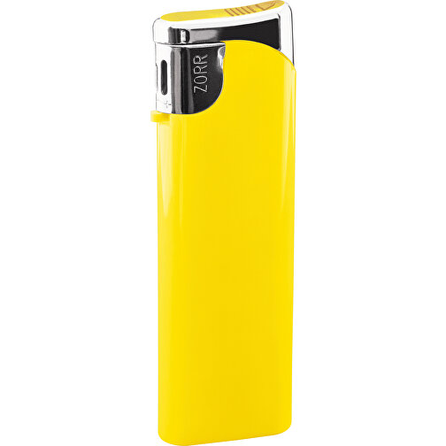 ZORR Slider Piezo Feuerzeug , gelb, Kunststoff, 8,20cm x 0,90cm x 2,30cm (Länge x Höhe x Breite), Bild 1