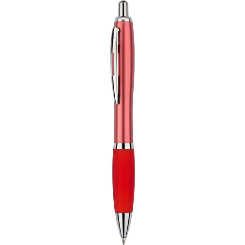 Kugelschreiber Santiago , Promo Effects, rot metallic, Kunststoff, 14,00cm (Länge), Bild 1