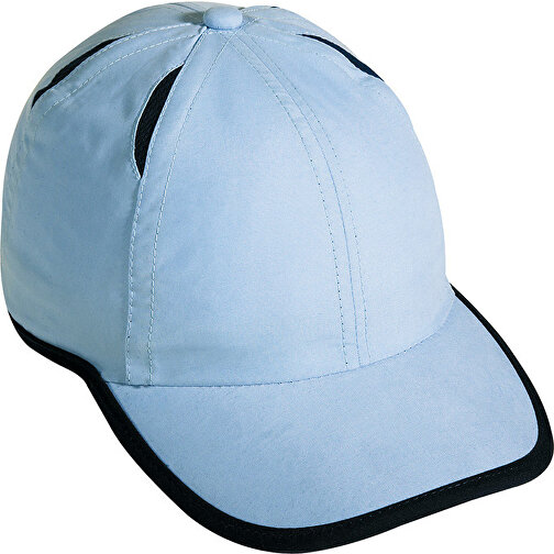 6 Panel Micro-Edge Sports Cap , Myrtle Beach, light-blau/navy, 100% Polyester, one size, , Bild 1