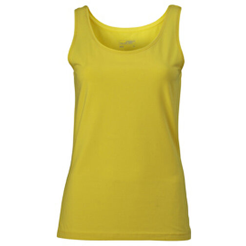 Ladies’ Elastic Top , James Nicholson, gelb, 95% Baumwolle, 5% Elasthan, XL, , Bild 1