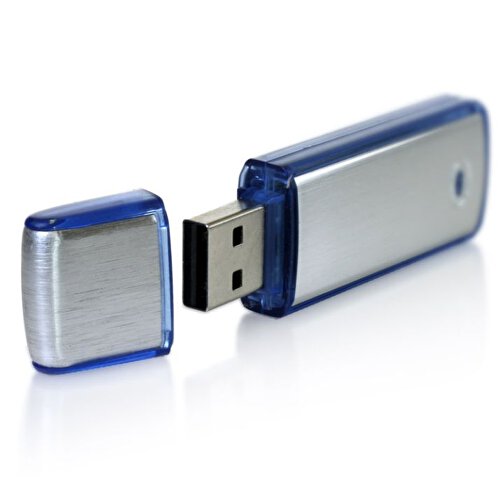 USB-Stick AMBIENT  4GB , Promo Effects MB , blau MB , 4 GB , Aluminium / Kunststoff MB , 3 - 10 MB/s MB , 6,70cm x 0,90cm x 2,10cm (Länge x Höhe x Breite), Bild 2