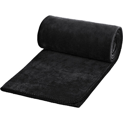 Fleecedecke Basic Schwarz - 120 X 150 Cm, 180 G/m² , schwarz, 100 % Polyester Fleece, 26,00cm x 8,00cm x 28,00cm (Länge x Höhe x Breite), Bild 1