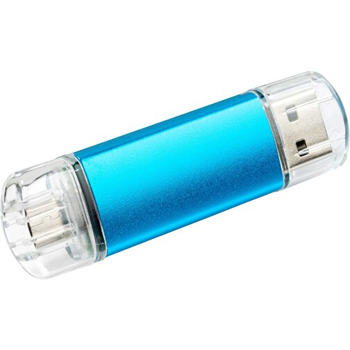 USB Stick ALU SMART 2.0 4GB , Promo Effects MB , blau MB , 4 GB , Aluminium MB , 3 - 10 MB/s MB , 3,80cm x 1,75cm (Länge x Breite), Bild 1