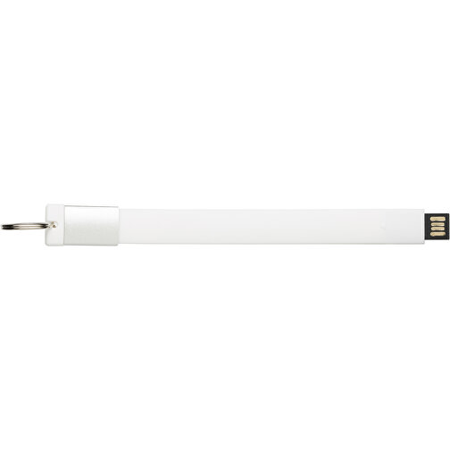 USB-Stick Schlaufe 2.0 4GB , Promo Effects MB , weiß MB , 4 GB , Kunststoff MB , 3 - 10 MB/s MB , 12,10cm x 1,65cm (Länge x Breite), Bild 2