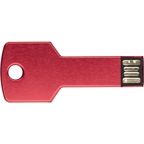 USB-Stick Schlüssel 2.0 8GB , Promo Effects MB , rot MB , 8 GB , Metall MB , 3 - 10 MB/s MB , 5,70cm x 2,40cm (Länge x Breite), Bild 1