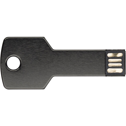 USB-Stick Schlüssel 2.0 8GB , Promo Effects MB , schwarz MB , 8 GB , Metall MB , 3 - 10 MB/s MB , 5,70cm x 2,40cm (Länge x Breite), Bild 1