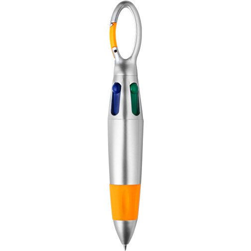 Kugelschreiber Mailand , orange, ABS, TPR, , Bild 1