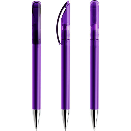 Prodir DS3 TTC Twist Kugelschreiber , Prodir, violett, Kunststoff/Metall, 13,80cm x 1,50cm (Länge x Breite), Bild 6