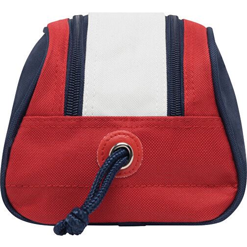 Kulturtasche MARINA WASH , blau, rot, weiß, 600D Polyester, 27,00cm x 14,50cm x 16,00cm (Länge x Höhe x Breite), Bild 3