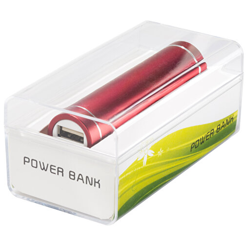 Power Bank Natascha Mit Verpackung , Promo Effects, rot, Aluminium, 9,20cm x 2,20cm x 2,20cm (Länge x Höhe x Breite), Bild 6
