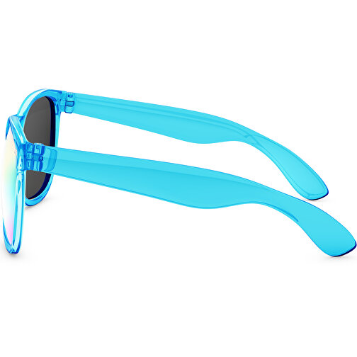 SunShine Mirror Transparent - UV 400 , Promo Effects, verspiegelt hellblau transparent, Rahmen aus Polycarbonat und Glass aus AC, 14,50cm x 4,80cm x 15,00cm (Länge x Höhe x Breite), Bild 4