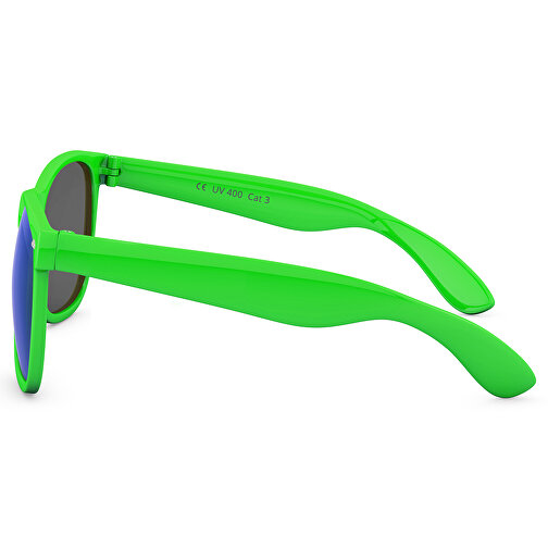 SunShine Mirror Glänzend - UV 400 , Promo Effects, verspiegelt grün glänzend, Rahmen aus Polycarbonat und Glass aus AC, 14,50cm x 4,80cm x 15,00cm (Länge x Höhe x Breite), Bild 4