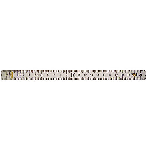 Blockmaßstab 3 M , weiß, Buchenholz, 23,50cm x 1,60cm x 5,60cm (Länge x Höhe x Breite), Bild 2