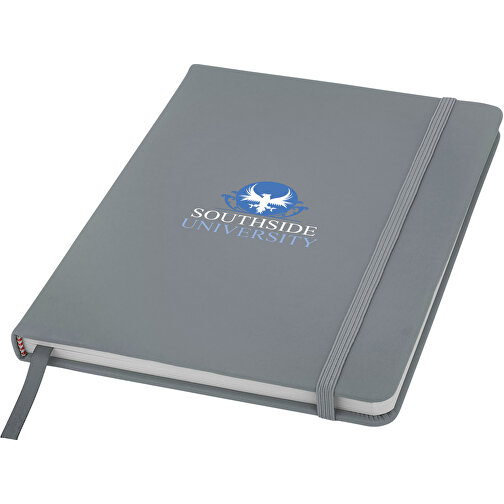 Spectrum A5 Hard Cover Notizbuch , grau, PU Kunststoff, 21,10cm x 1,20cm x 14,00cm (Länge x Höhe x Breite), Bild 4