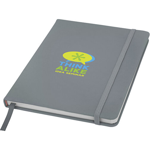 Spectrum A5 Hard Cover Notizbuch , grau, PU Kunststoff, 21,10cm x 1,20cm x 14,00cm (Länge x Höhe x Breite), Bild 5