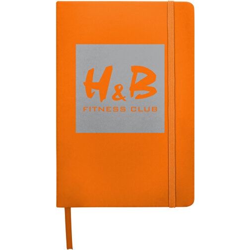 Spectrum A5 Hard Cover Notizbuch , orange, PU Kunststoff, 21,10cm x 1,20cm x 14,00cm (Länge x Höhe x Breite), Bild 3