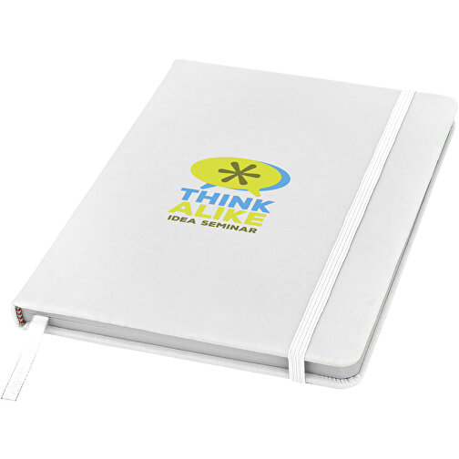 Spectrum A5 Hard Cover Notizbuch , weiß, PU Kunststoff, 21,10cm x 1,20cm x 14,00cm (Länge x Höhe x Breite), Bild 5
