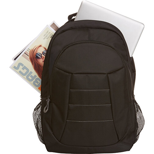 Notebook-Rucksack IMPULSE , Halfar, schwarz, Polyester 1680d, 12,00cm x 48,00cm x 33,00cm (Länge x Höhe x Breite), Bild 4
