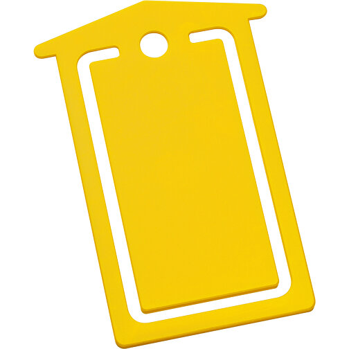 Zettelklammer 'Postbriefkasten' , gelb, PS, 9,70cm x 0,20cm x 6,70cm (Länge x Höhe x Breite), Bild 1