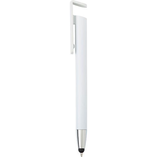 Kugelschreiber Aus ABS-Kunststoff Calvin , weiß, ABS, Plastik, , Bild 1