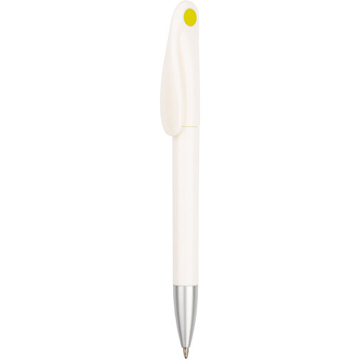 Kugelschreiber Nuit , Promo Effects, weiß / gelb, Kunststoff, 14,10cm (Länge), Bild 1