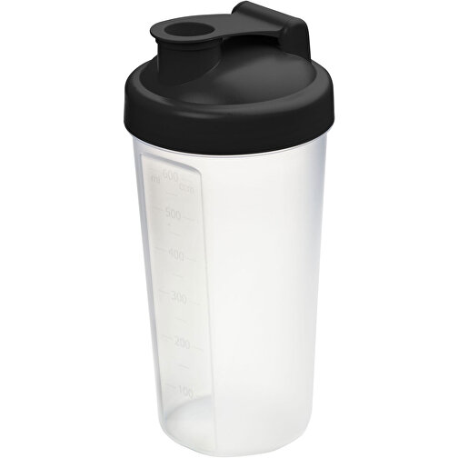 Shaker 'Protein', 0,6 L , schwarz/transparent, Kunststoff, 20,00cm (Höhe), Bild 1