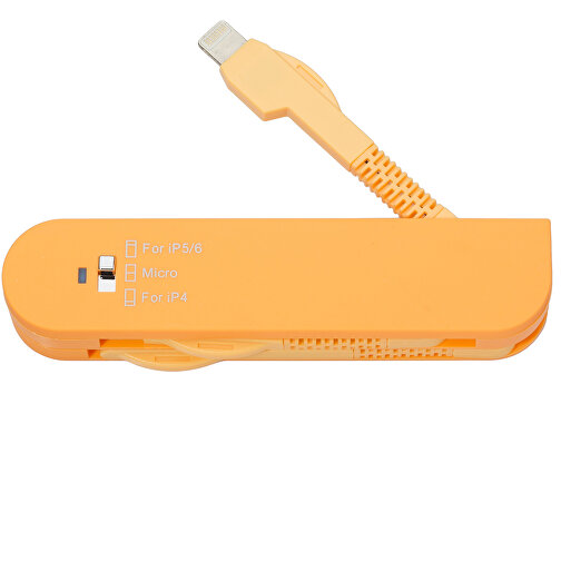 Taschen-USB-Charger , Promo Effects, orange, Kunststoff, 9,30cm x 1,50cm x 2,10cm (Länge x Höhe x Breite), Bild 2
